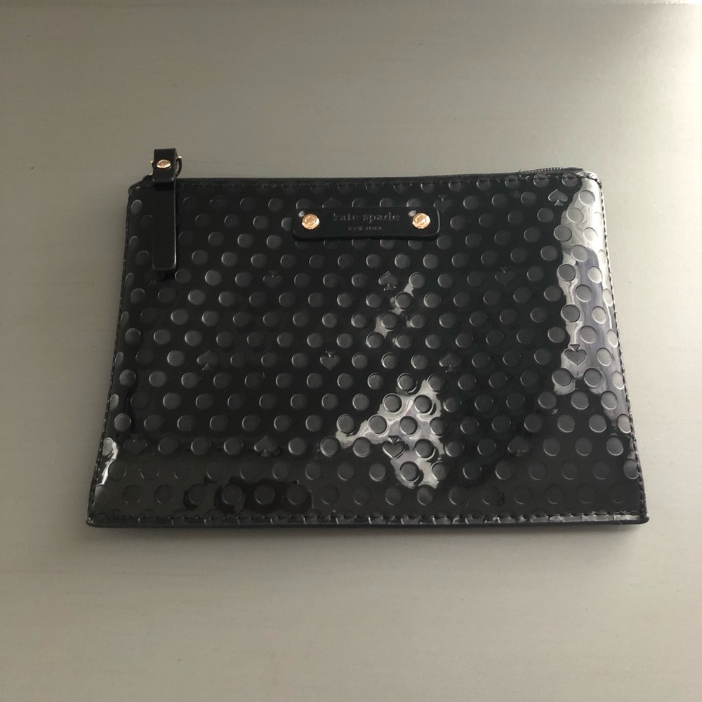 Kate Spade Black Polka Dot Clutch